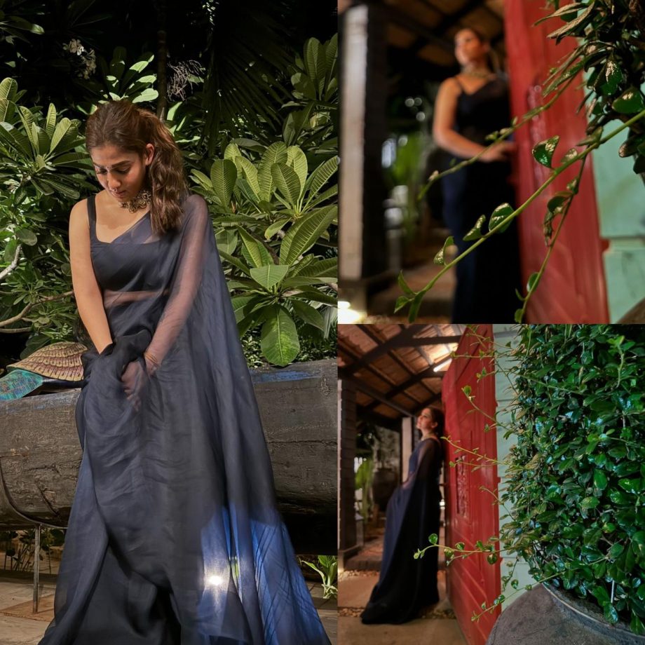 Nayanthara, Rashmika Mandanna And Hansika Motwani Inspired Sleeveless Back Design Blouse To Wear With Your Simple Saree 904597