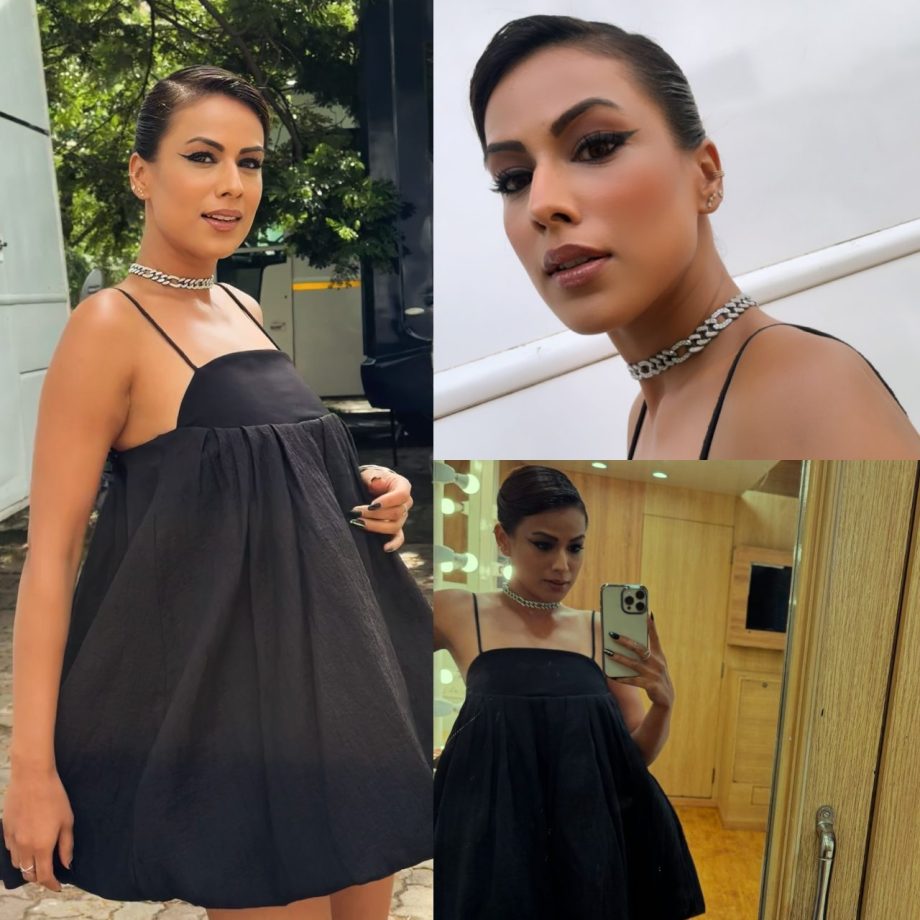 Nia Sharma Sizzles in Black Mini Dress on Colours TV's New Show 905328