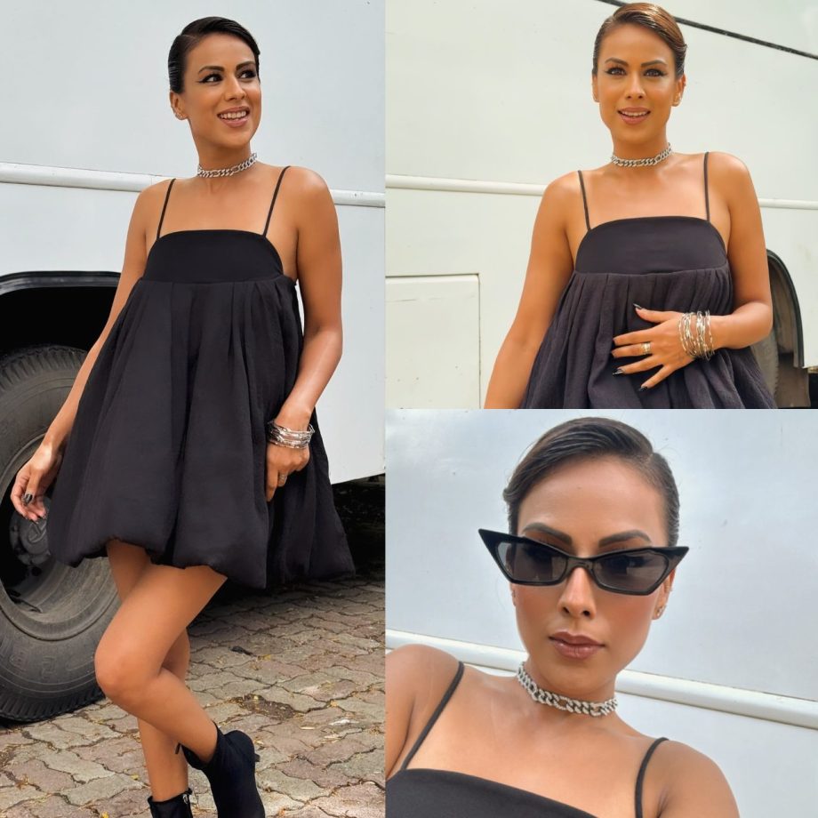 Nia Sharma Sizzles in Black Mini Dress on Colours TV's New Show 905329