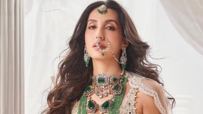 Nora Fatehi Looks Regal In Beige Bridal Lehenga Set, Check Out Photos!