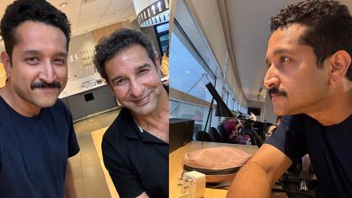 Parambrata Chatterjee and Cricket Legend Wasim Akram spotted at Chicago Airport