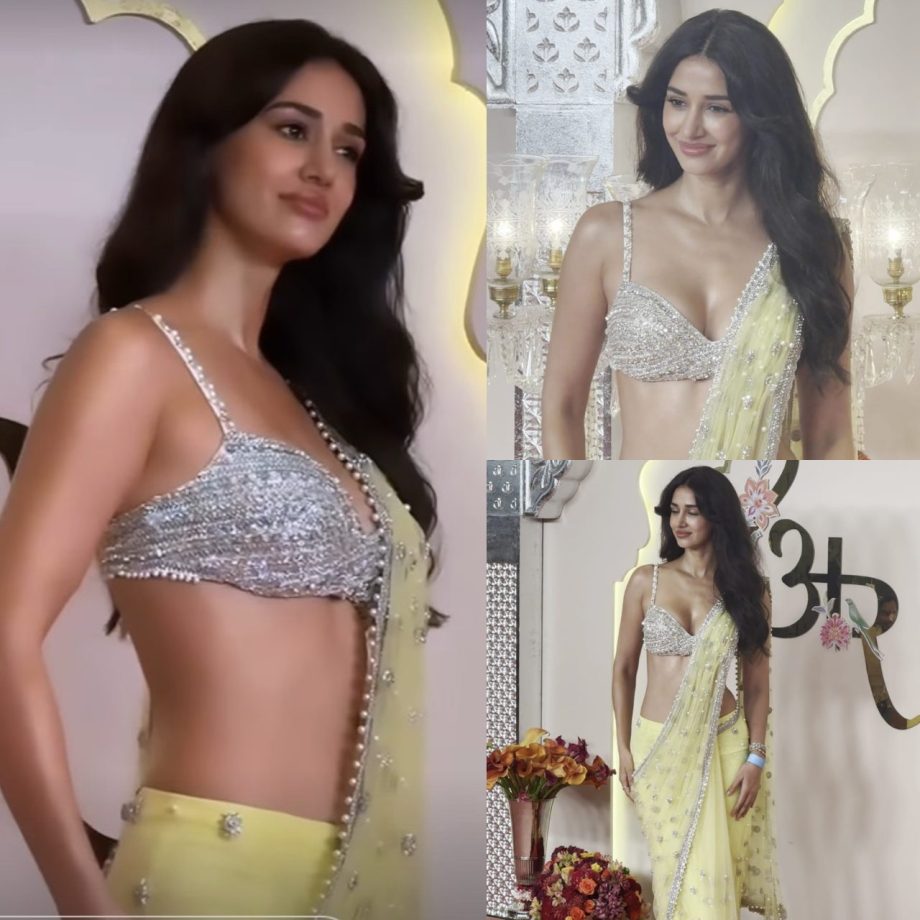 [Photos] Disha Patani Saree Draping Style And Bralette Blouse Make Her Look Gleaming! 906740