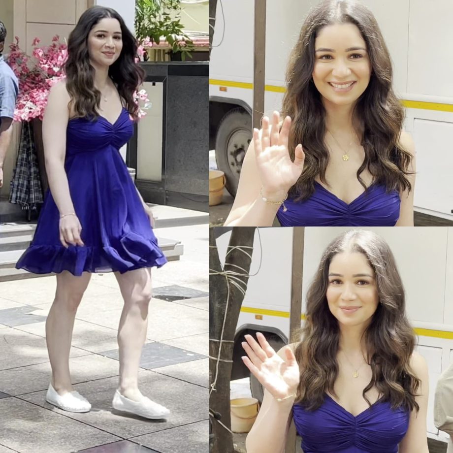 [Photos] Sara Tendulkar Looks Like A Barbie Doll In Blue Mini Dress, Slays With Her Smile 907452