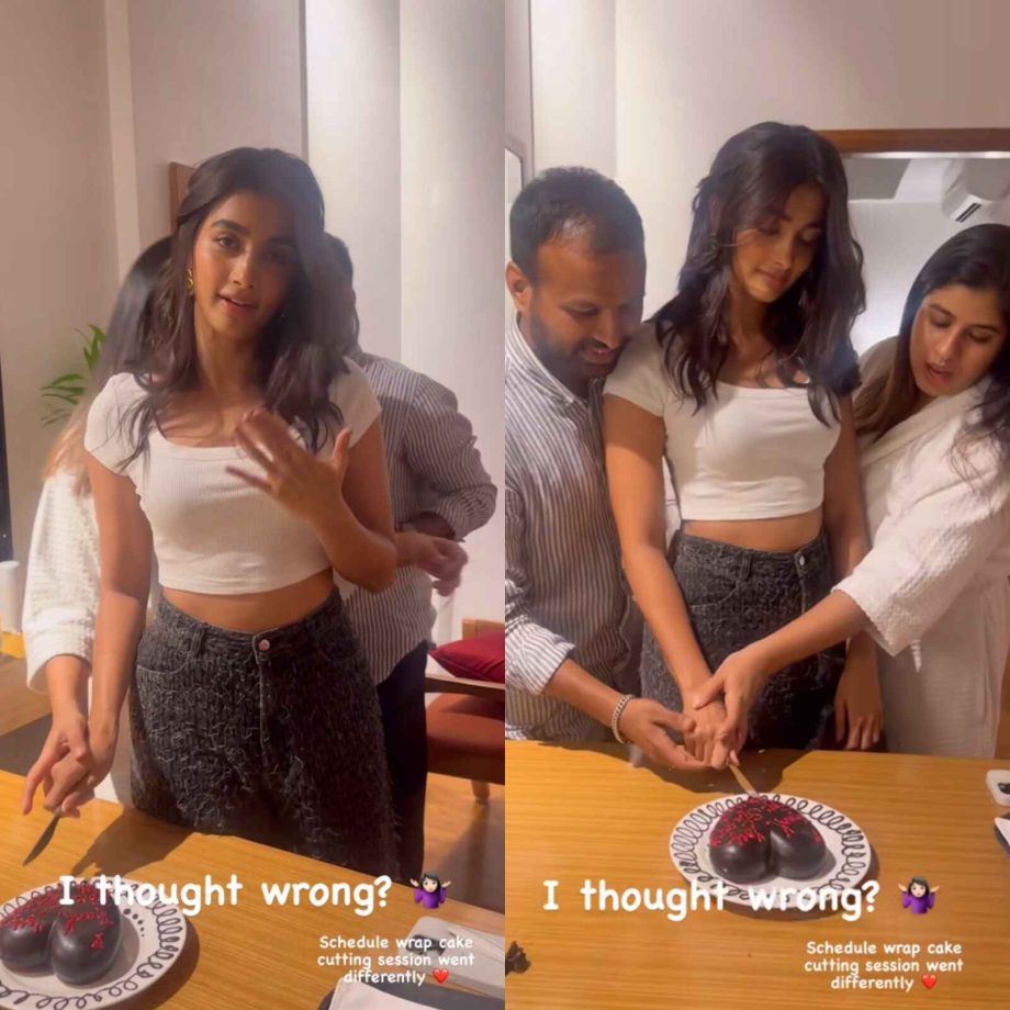 Pooja Hegde's cake-cutting goes wrong; as she wraps 'Suriya 44' song shoot 905107