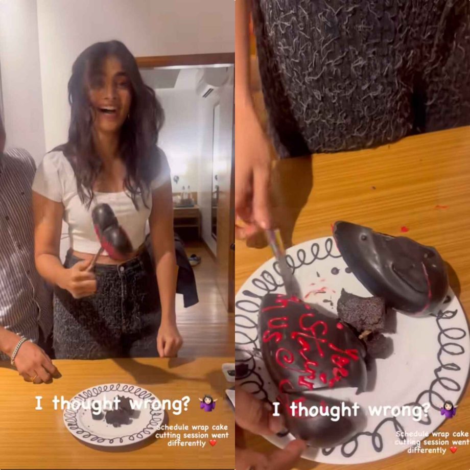 Pooja Hegde's cake-cutting goes wrong; as she wraps 'Suriya 44' song shoot 905108