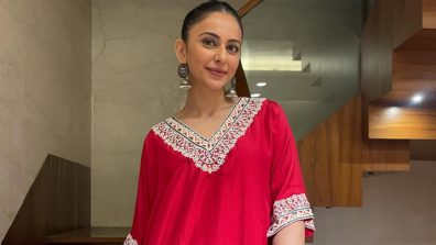 Rakul Preet Singh Stuns in Red Embroidered Kurta Set, Perfect for Weddings and Festive Celebrations