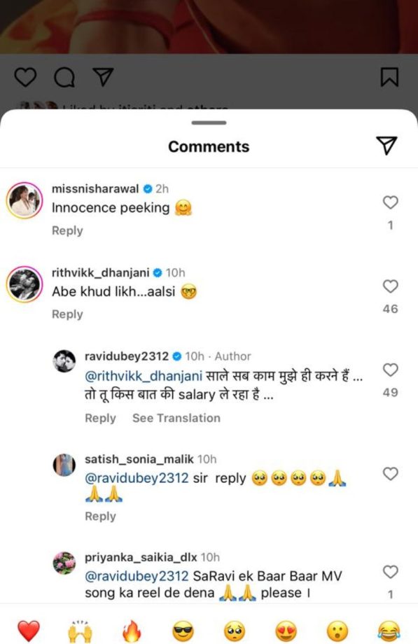 Ravi Dubey Drops A Cute Picture From His Hit Show Jamai Raja; Rithvik Dhanjani's Epic Reply About 'Salary' Wins Hearts 906021