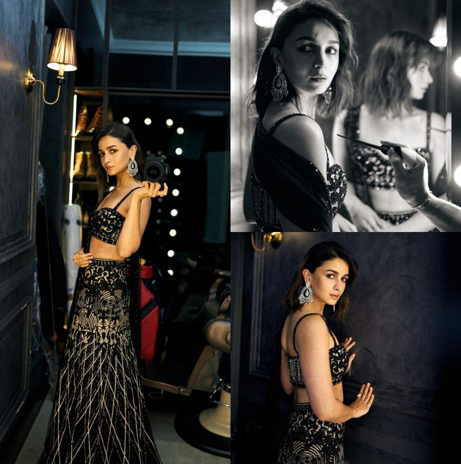 Riddhima Kapoor Lovestruck As Alia Bhatt Stuns In Black Lehenga Set, See Photos! 905283