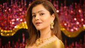 Rubina Dilaik’s Stunning Green Satin Chiffon Saree With A Designer Blouse Making It Perfect For Your Wedding