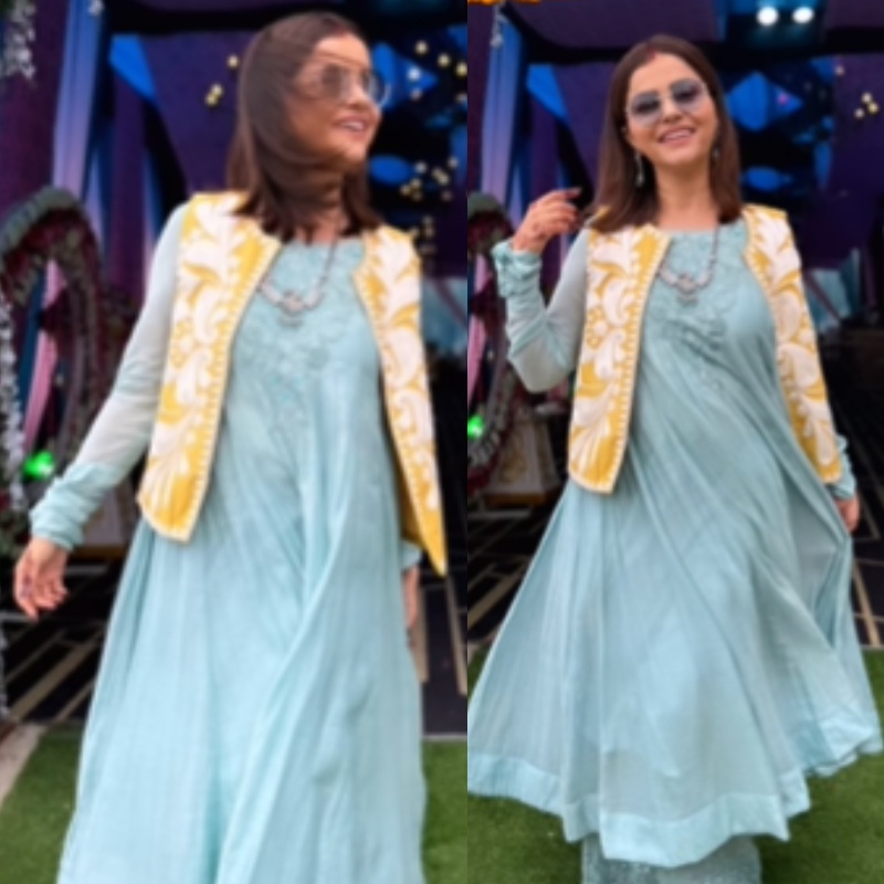 Rubina Dilaik’s Stunning Traditional Fusion Suit Set Is Perfect Fit For Sangeet Ceremony 908209