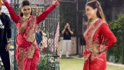 Saree-Clad Rukmini Maitra Steals the Show on Cricket Pitch