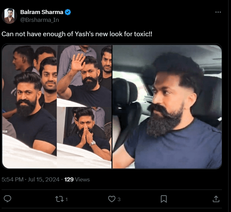 Superstar Yash's New Look Stuns Netizens; Sparks Speculation for Upcoming Film 'Toxic' 906998