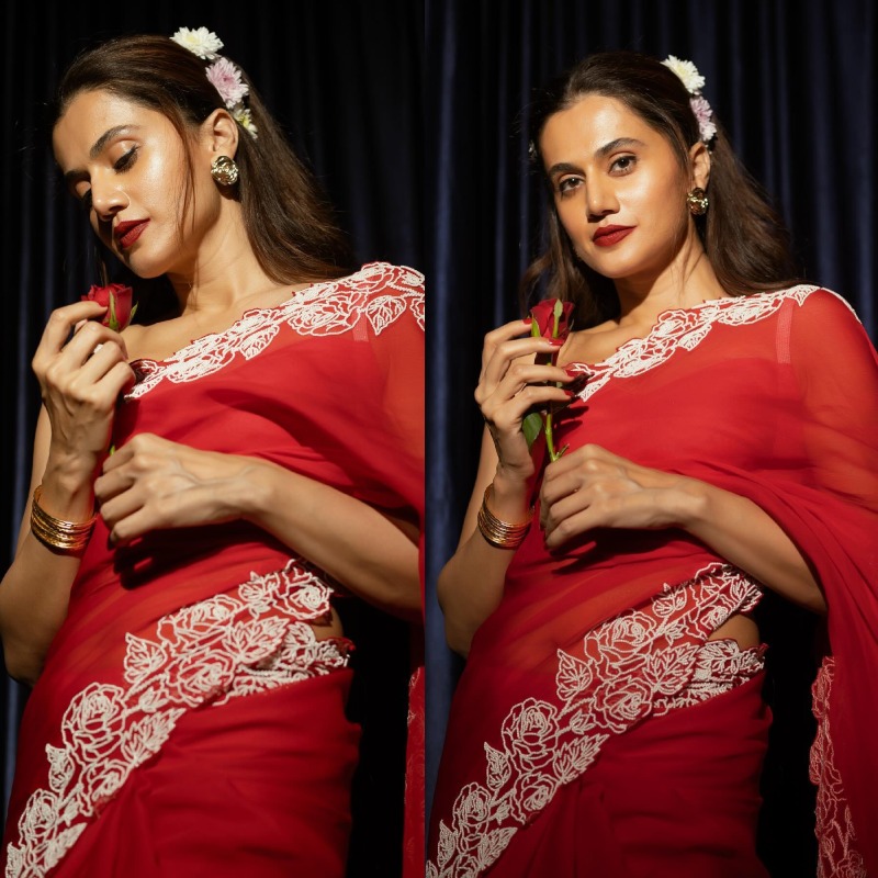 Taapsee Panu Looks Lovely In Red Saree, Phir Aayi Hasseen Dillruba Trailer Releases Tomorrow 908844