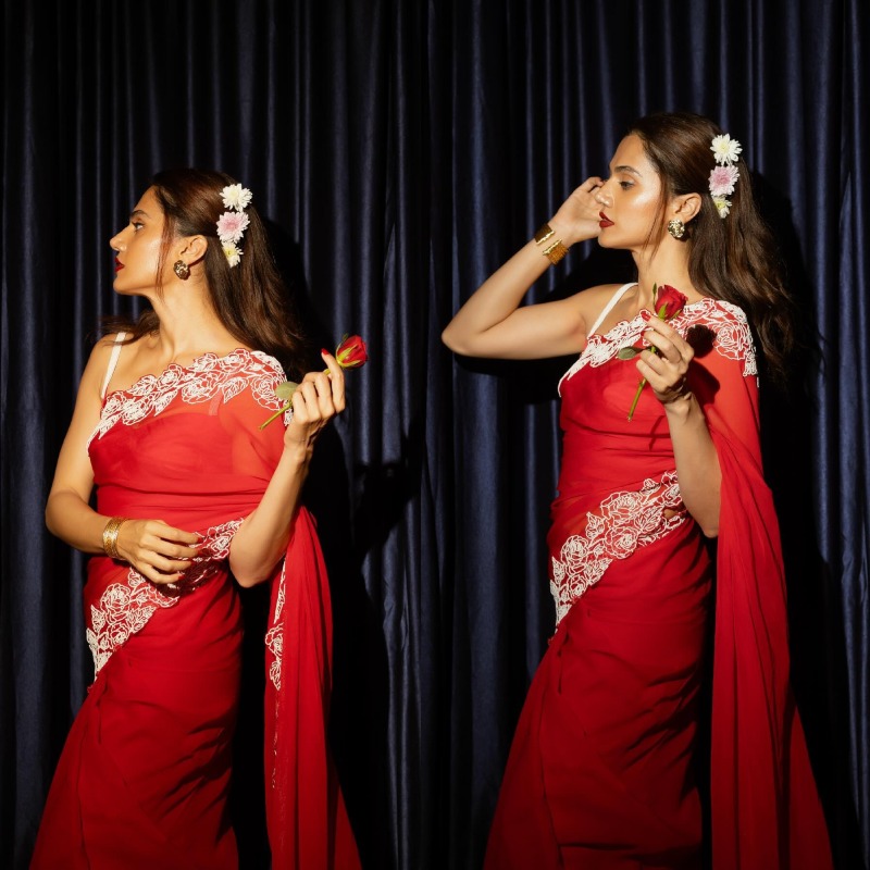 Taapsee Panu Looks Lovely In Red Saree, Phir Aayi Hasseen Dillruba Trailer Releases Tomorrow 908845