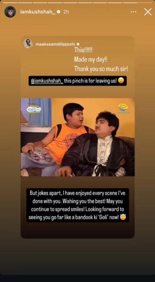 Taarak Mehta's Munmun Dutta, Dilip Joshi & Sunayana Fozdar Pen A Heartfelt Farewell Note For Kush Shah 909392