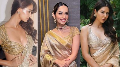 Take Bold Blouse Design Ideas From Disha Patani, Manushi Chhillar, And Sonam Bajwa For Your Golden Saree