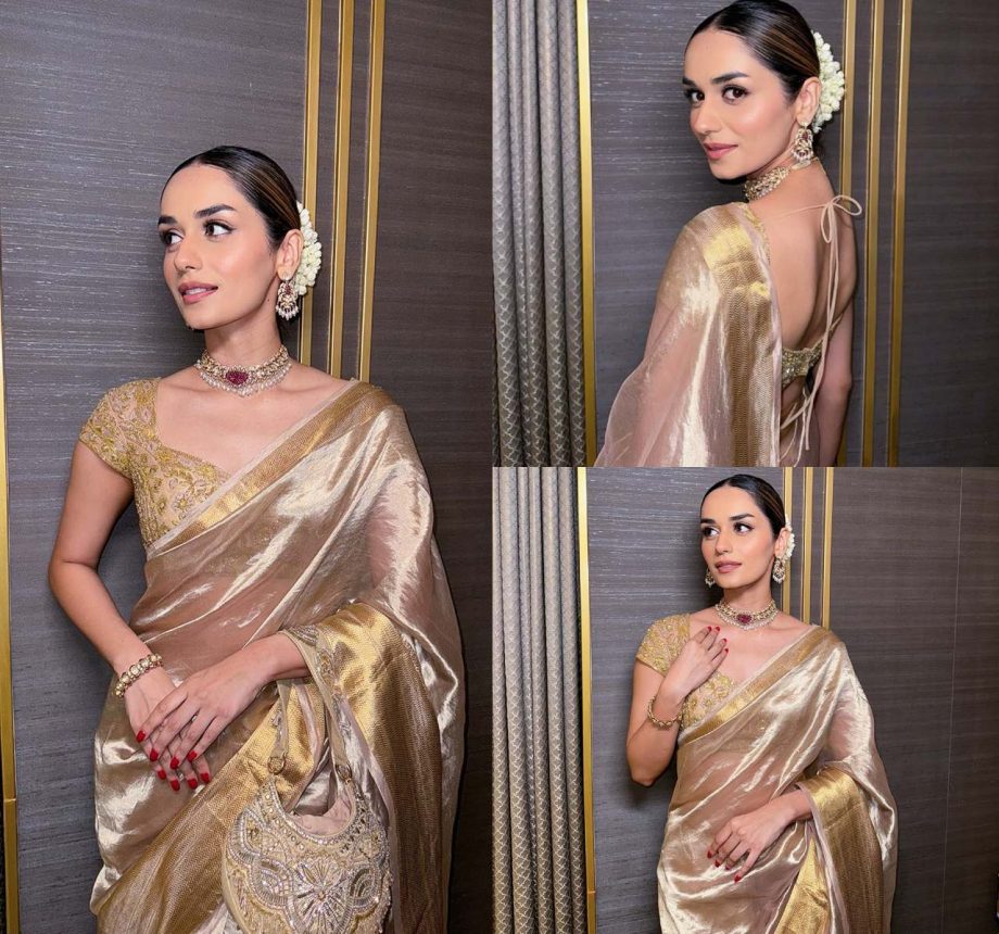 Take Bold Blouse Design Ideas From Disha Patani, Manushi Chhillar, And Sonam Bajwa For Your Golden Saree 906424