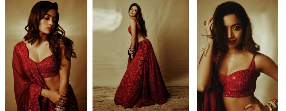 5 Classy Blouse Designs Inspired by Rashmika Mandanna To Pair With Lehengas 912163