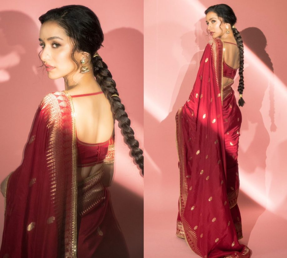 5 Simple Red Sarees Inspired by Bollywood Diva Shraddha Kapoor for Newlywed Brides 912566