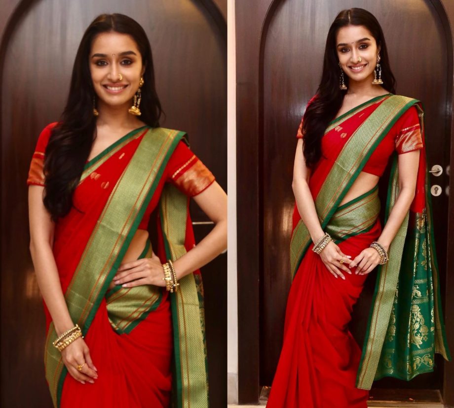 5 Simple Red Sarees Inspired by Bollywood Diva Shraddha Kapoor for Newlywed Brides 912567