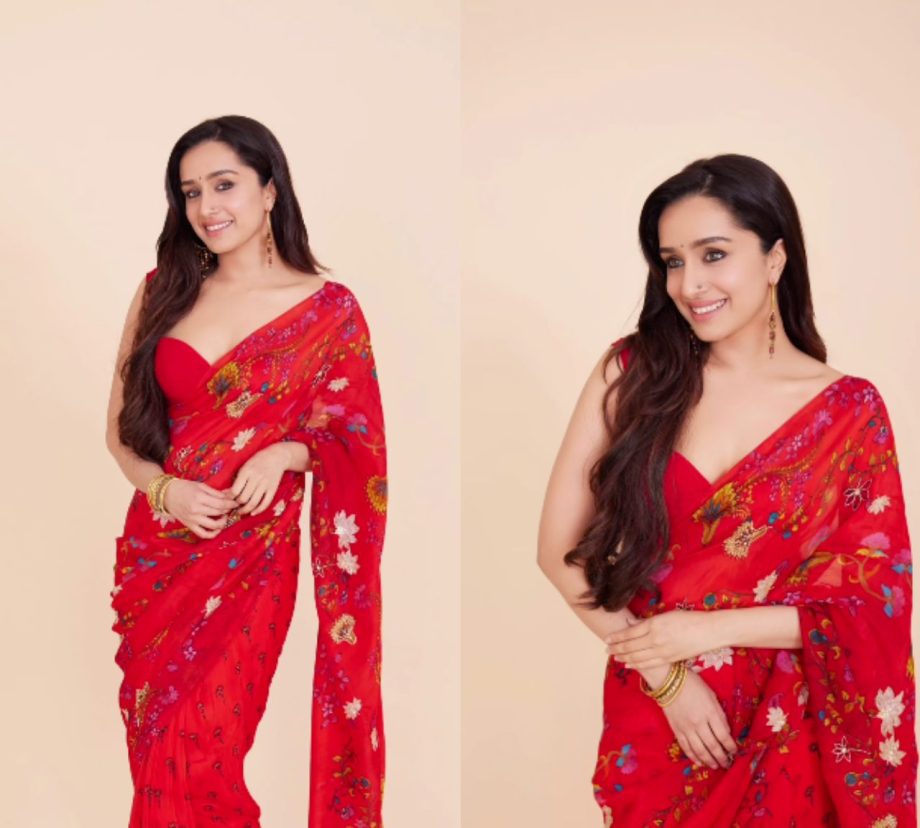 5 Simple Red Sarees Inspired by Bollywood Diva Shraddha Kapoor for Newlywed Brides 912568