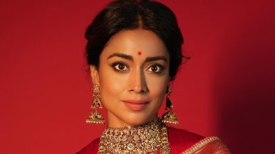 Shriya Saran Stuns in Antique Saree – Promotes Hand-Woven Heritage