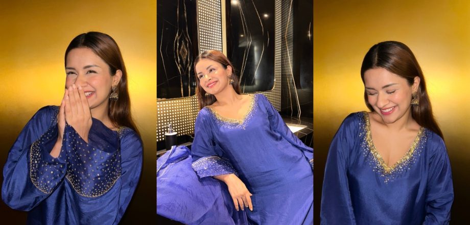 Avneet Kaur Channels Her Desi-ness In A Stunning Blue Kurta Set With Golden Jhumkas 912895