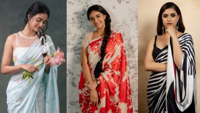 Channel Keerthy Suresh’s Elegance With These 5 Stylish Blouse Designs For Simple Printed Sarees