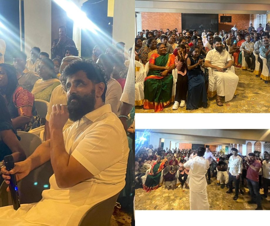 Chiyaan Vikram celebrated the success of Thangalaan with the entire team, serves food at the success gathering! 915609