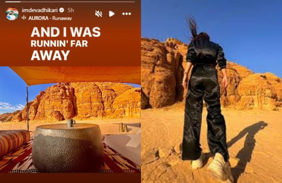 Dev and Rukmini Maitra's Romantic Getaway: Couple Spotted in Saudi Arabia Amidst Stunning Hill and Sand Landscapes 912818