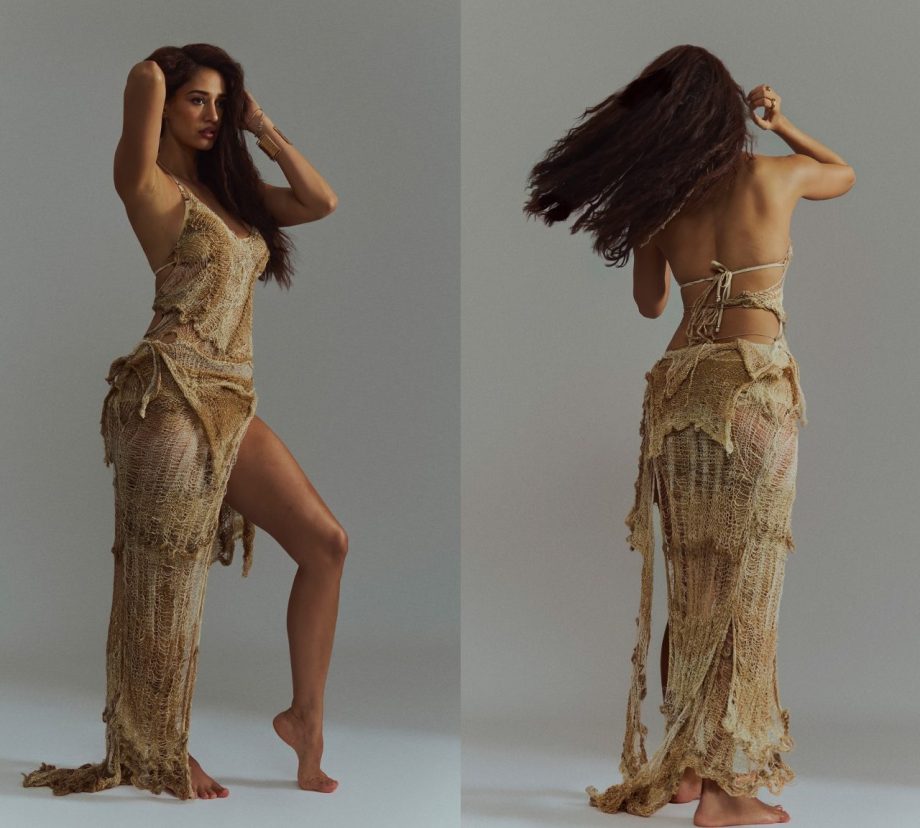 Disha Patani's Bombshell Look In Beige Gown, Flaunting Her Perfect Figure From Every Angle 912536