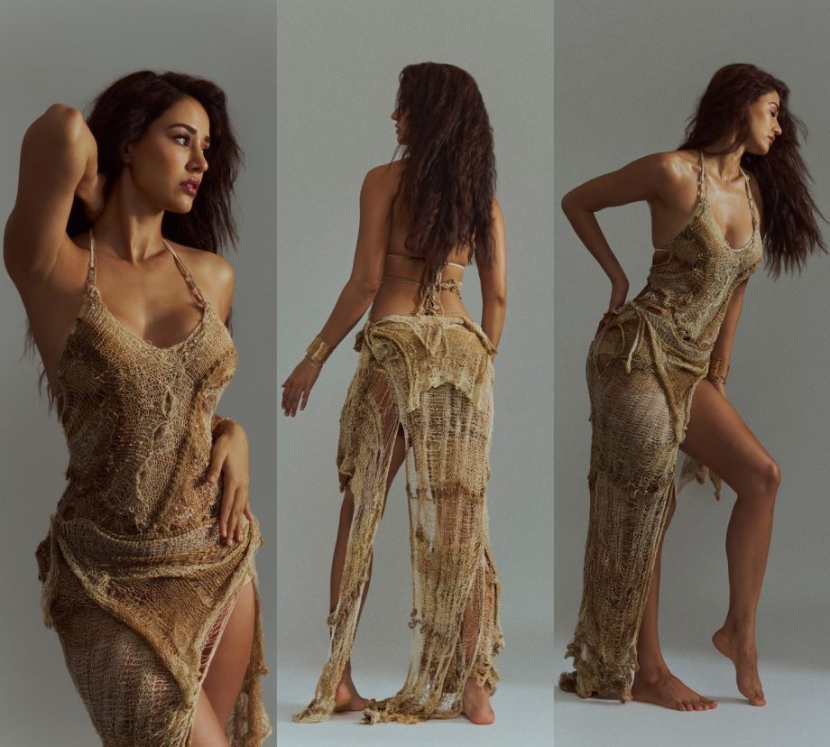 Disha Patani's Bombshell Look In Beige Gown, Flaunting Her Perfect Figure From Every Angle 912537