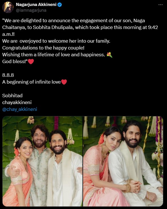 First Pics Are Out: Naga Chaitanya & Sobhita Dhulipala are engaged 911995