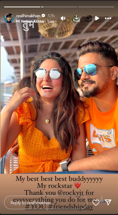 Hina Khan Pens An Adorable Friendship Day Note For Boyfriend Rocky Jaiswal- 