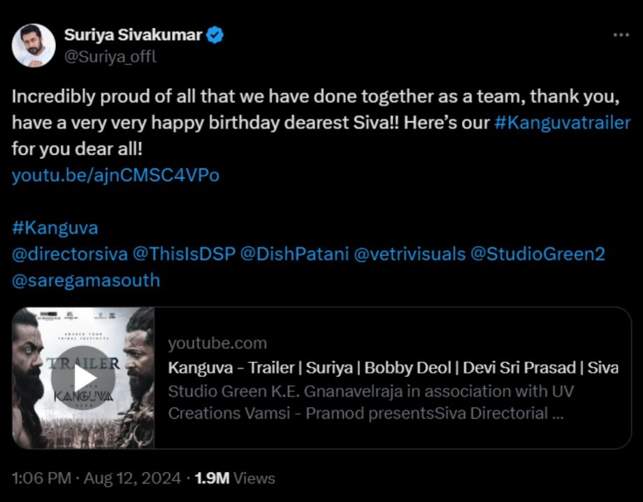 Kanguva Trailer Out: Suriya And Bobby Deol Face Off In Grand Spectacle 912874