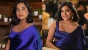 Kavya Actress Sumbul Touqeer Turns Heads In A Stunning Blue Satin Saree With Sleeveless Blouse 910831