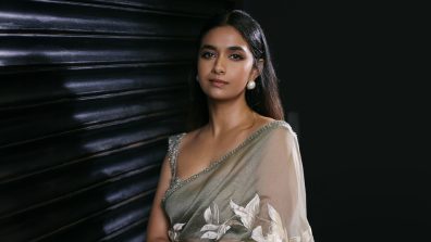 Keerthy Suresh Stuns in Grey Floral Saree-Elevates Ethnic Fashion to New Heights