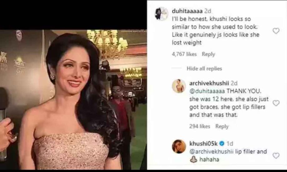 Khushi Kapoor admits to having lip fillers & nose job 913648