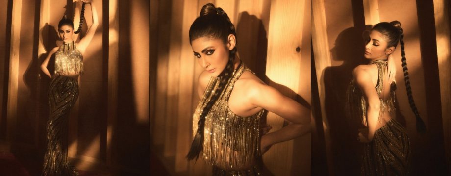 Mouni Roy Stuns in Golden Two-Piece Dress-Shows Off Her Unique Style 913911