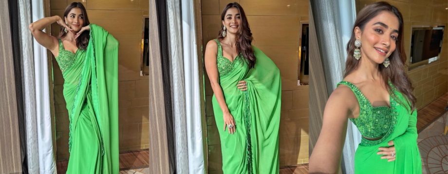 Pooja Hedge's Ultra-glam Saree Blouse Designs To Make You Look Sensational 913190