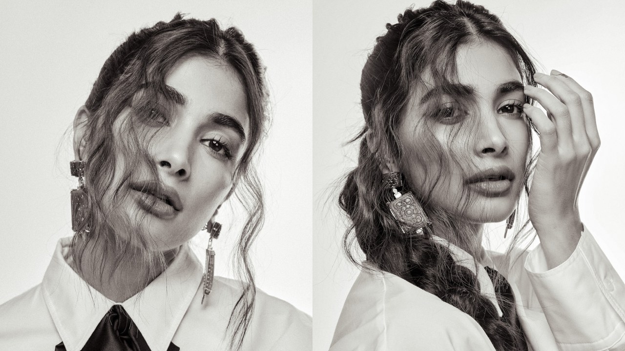Pooja Hegde Dazzles in Braid Hairstyle and Open Loose Strands On Face Creates a Magic 912619