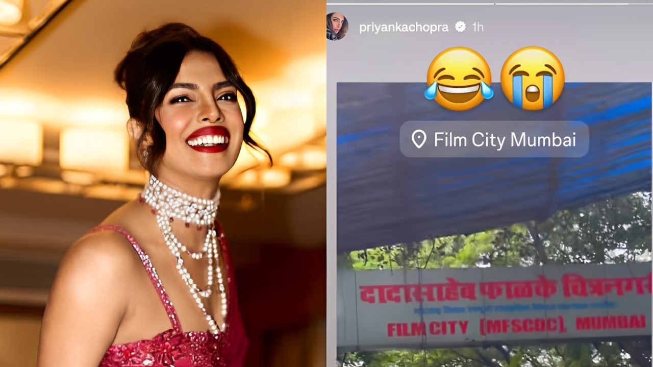 Priyanka Chopra is officially 'home' as she enters Film City, Mumbai 915133