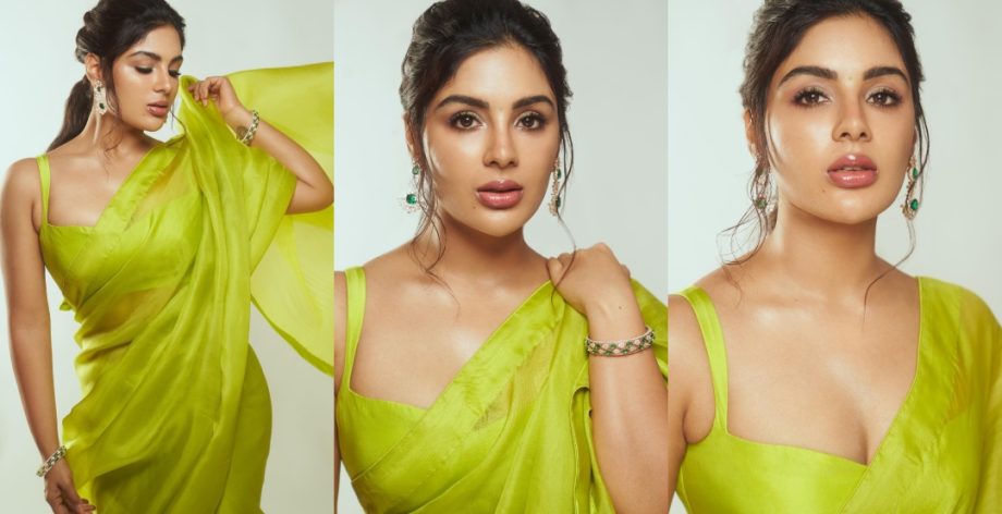 Raashii Khanna, Meenaakshi Chaudhary, And Samyuktha Menon’s Inspired Stunning Blouse Design For Sheer Saree 911422