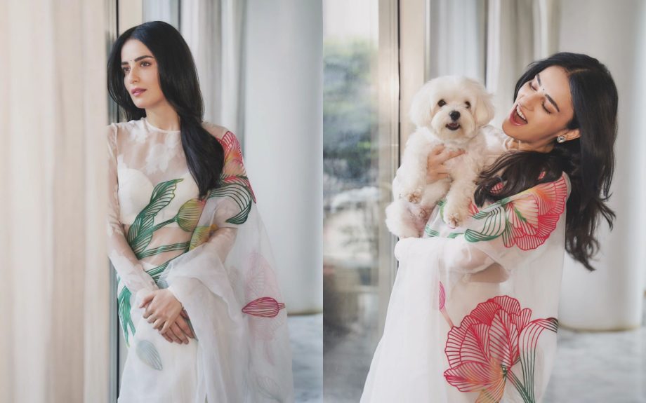 Radhikka Madan Stuns in Off-White Saree 910517