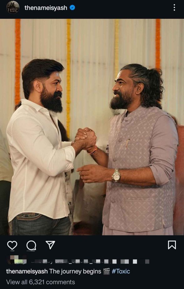 Rocking Star Yash commences shoot for 'Toxic: A Fairy Tale For Grown Ups' 911901