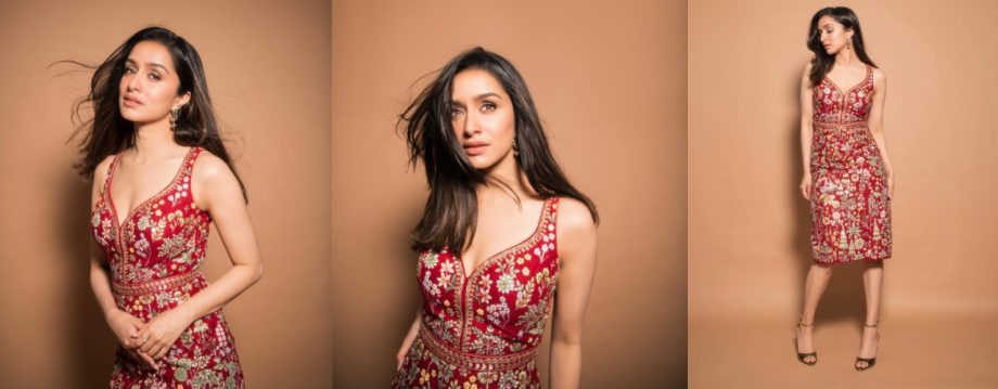 Shraddha Kapoor's Picturesque Figure In Red Floral Bodycon Makes Mrunal Thakur Fall In Love 912694