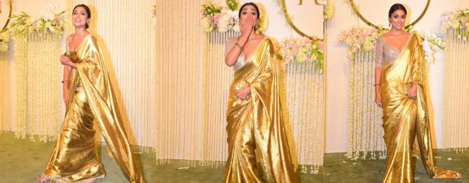Shriya Saran Inspired Trendy Pure Silk Sarees For Wedding Festivities 913062