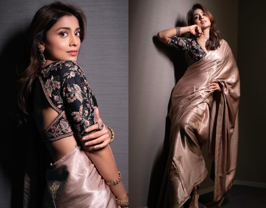 Shriya Saran Inspired Trendy Pure Silk Sarees For Wedding Festivities 913067