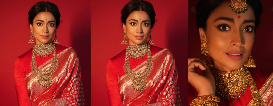 Shriya Saran Inspired Trendy Pure Silk Sarees For Wedding Festivities 913058