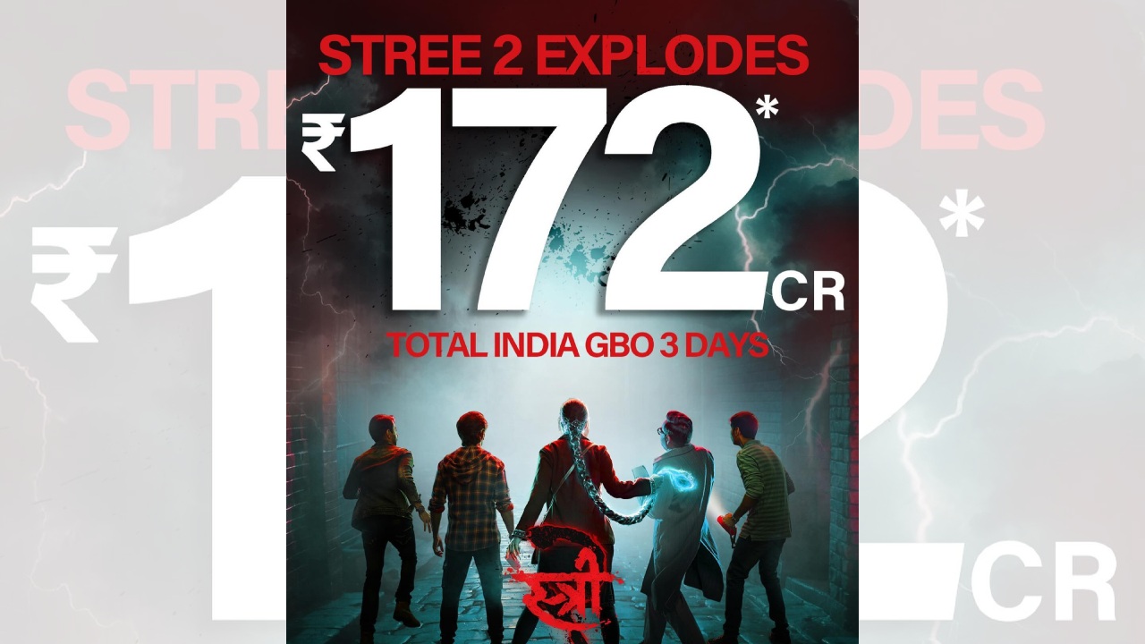 Stree power breaking box office record! Shraddha Kapoor's Stree 2 collects 172 Cr. total India GBO in 3 Days! 913934